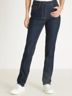 Online Jean droit taille haute stretch Femme Jean|Pantalon