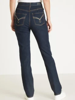 Online Jean droit taille haute stretch Femme Jean|Pantalon