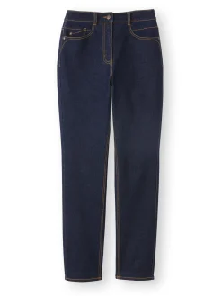 Online Jean droit taille haute stretch Femme Jean|Pantalon