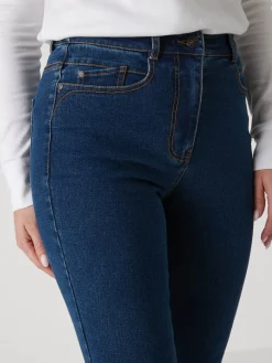 Jean droit taille haute stretch Femme Jean|Pantalon