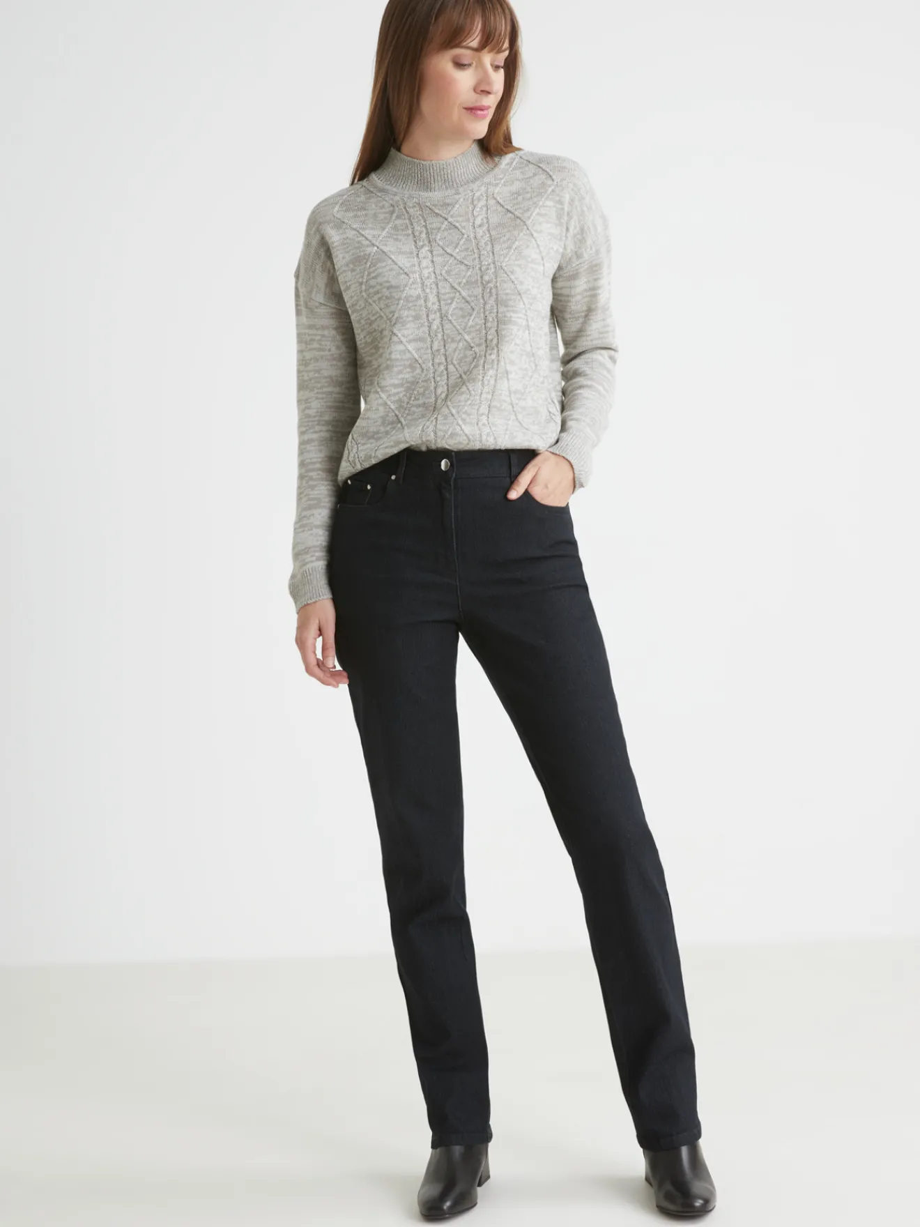 New Jean droit vous mesurez + d'1,60m Femme Jean|Pantalon