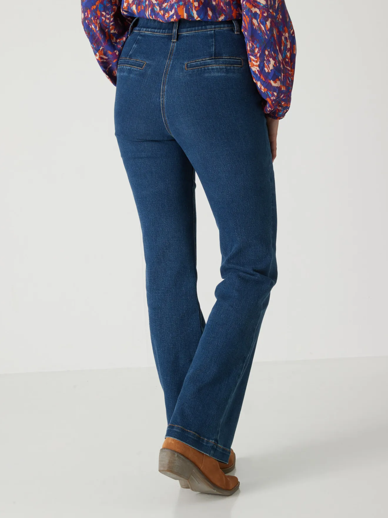 Hot Jean élastiqué bas évasé stature +1.60m Femme Jean|Pantalon