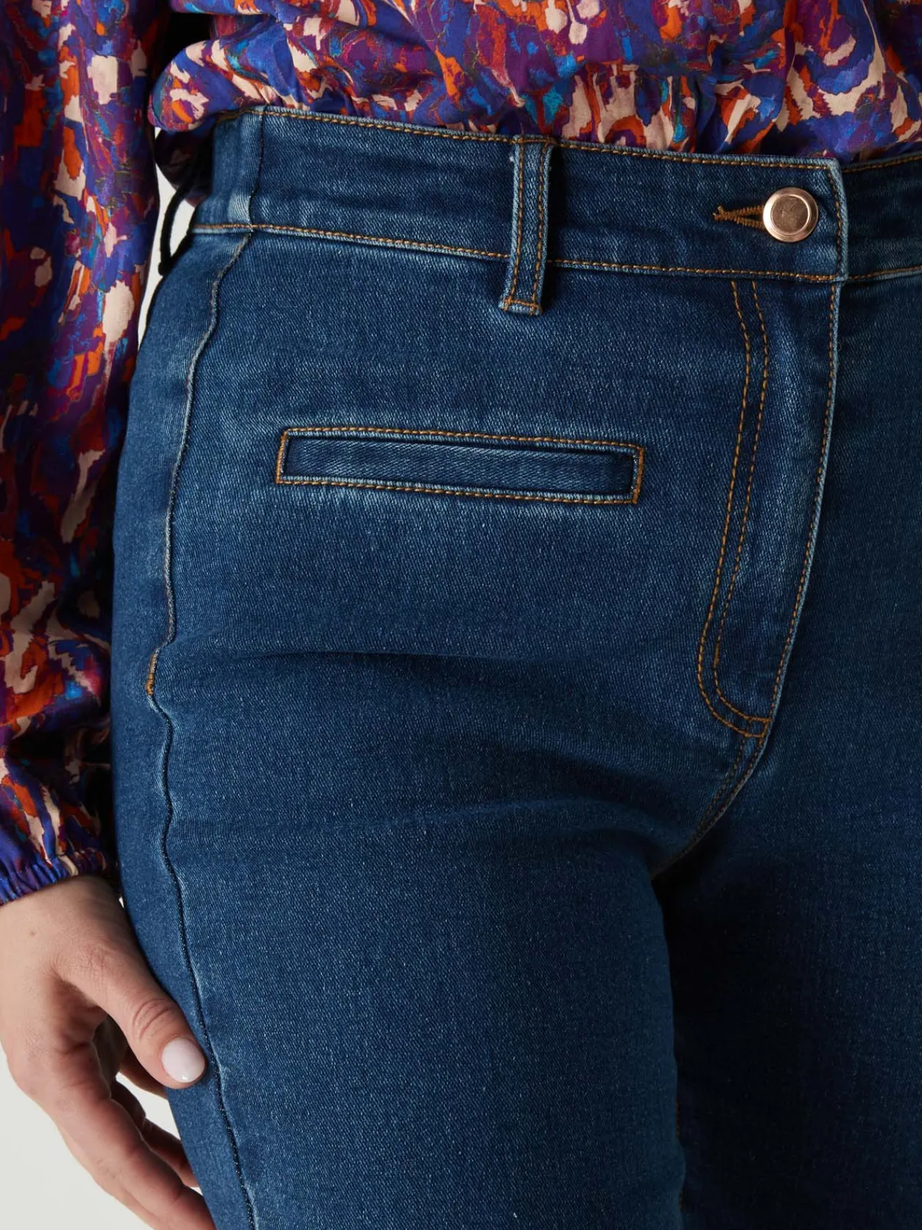 Hot Jean élastiqué bas évasé stature +1.60m Femme Jean|Pantalon