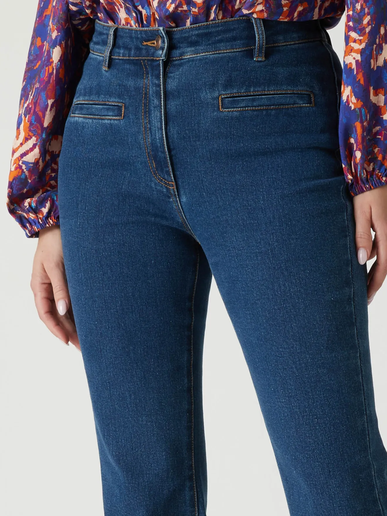 Hot Jean élastiqué bas évasé stature +1.60m Femme Jean|Pantalon