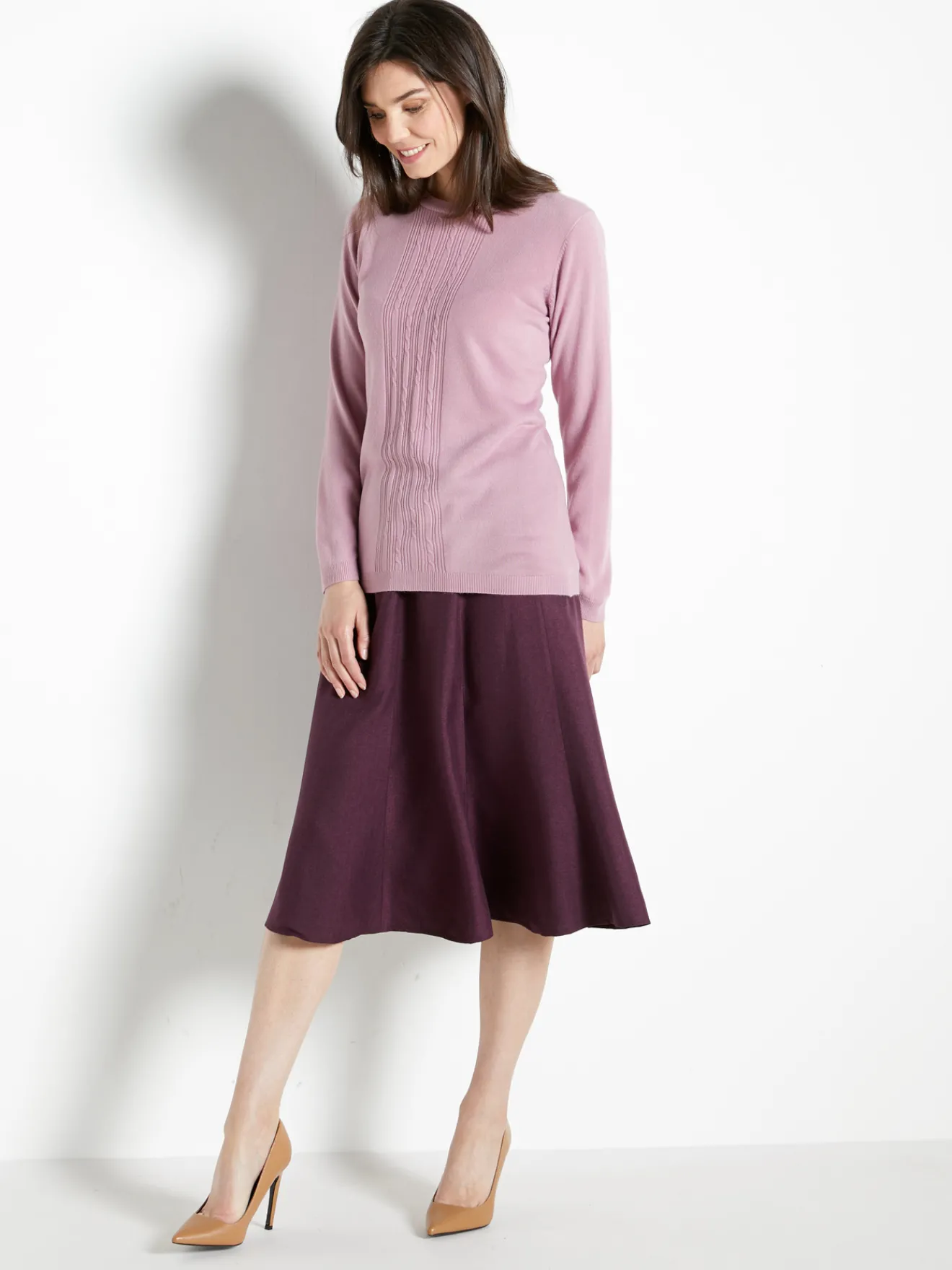 New Jupe à panneaux hanches larges Femme Jupe