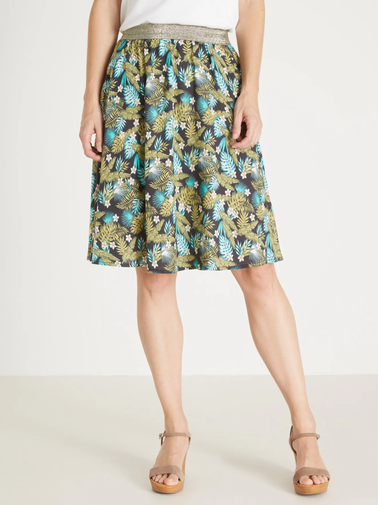 Discount Jupe courte entièrement élastiquée Femme Jupe