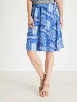 Online Jupe courte entièrement élastiquée Femme Jupe