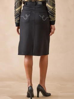 Sale Jupe droite 5 poches Femme Jupe