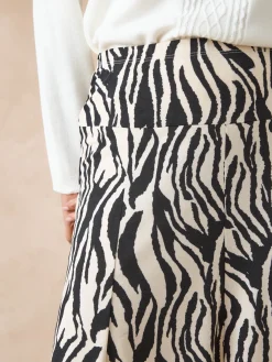 Jupe en maille, entièrement élastiquée Femme Jupe