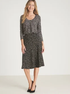 Online Jupe en maille, entièrement élastiquée Femme Jupe