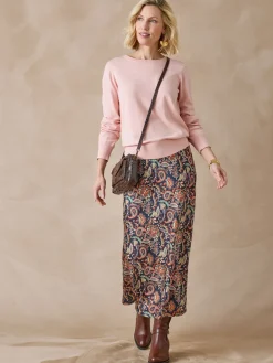 Online Jupe en satin élastiquée Femme Jupe