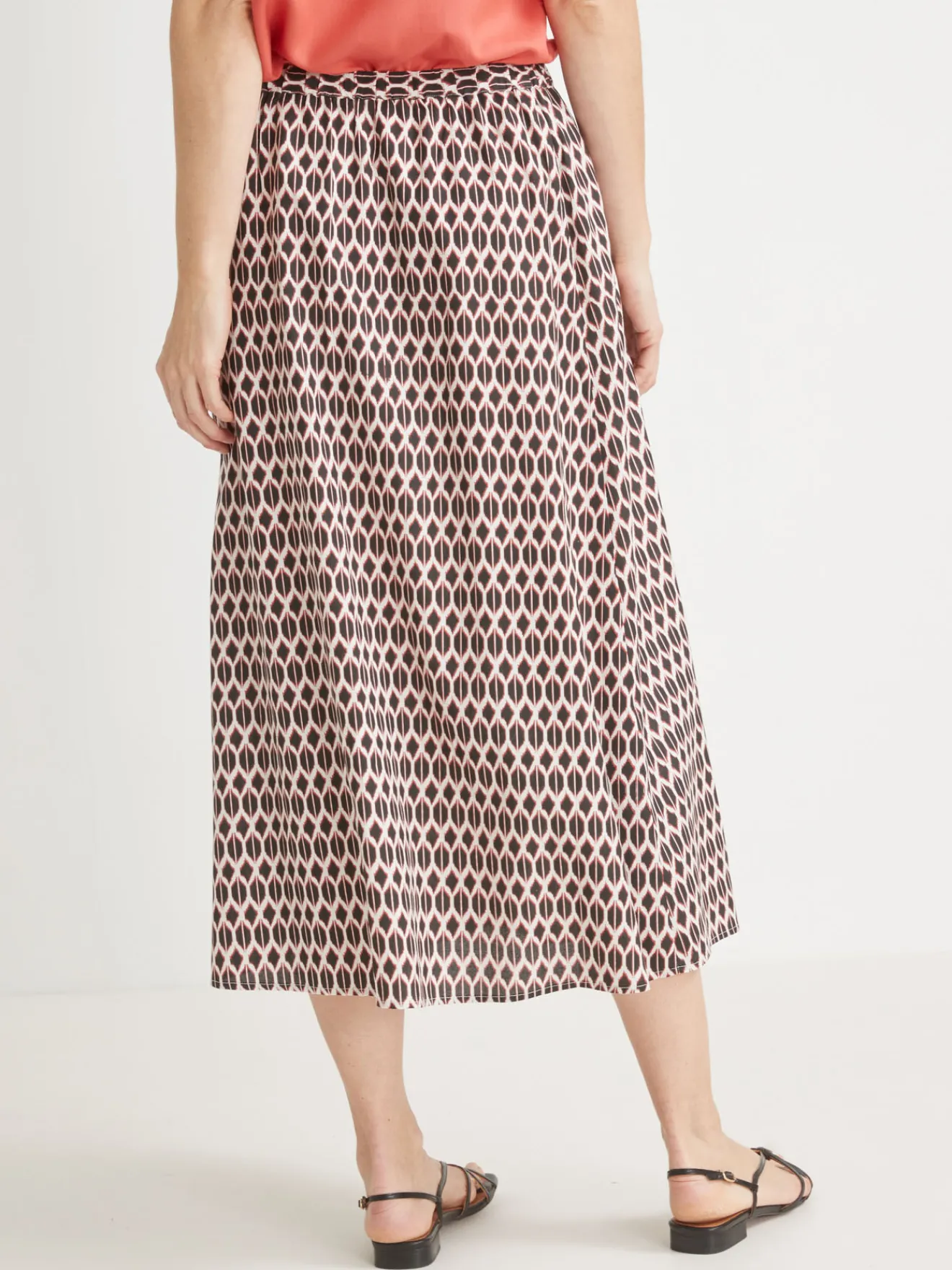 Outlet Jupe fluide entièrement élastiquée Femme Jupe