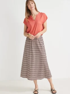 Outlet Jupe fluide entièrement élastiquée Femme Jupe