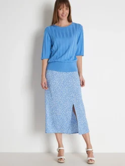 Outlet Jupe fluide élastiquée Femme Jupe