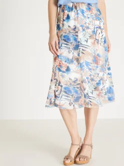 Clearance Jupe élastiquée évasée Femme Jupe