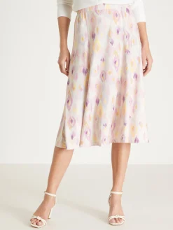 Clearance Jupe élastiquée évasée en maille Femme Jupe