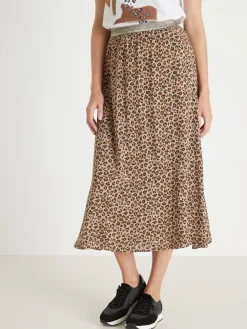 Sale Jupe longue entièrement élastiquée Femme Jupe