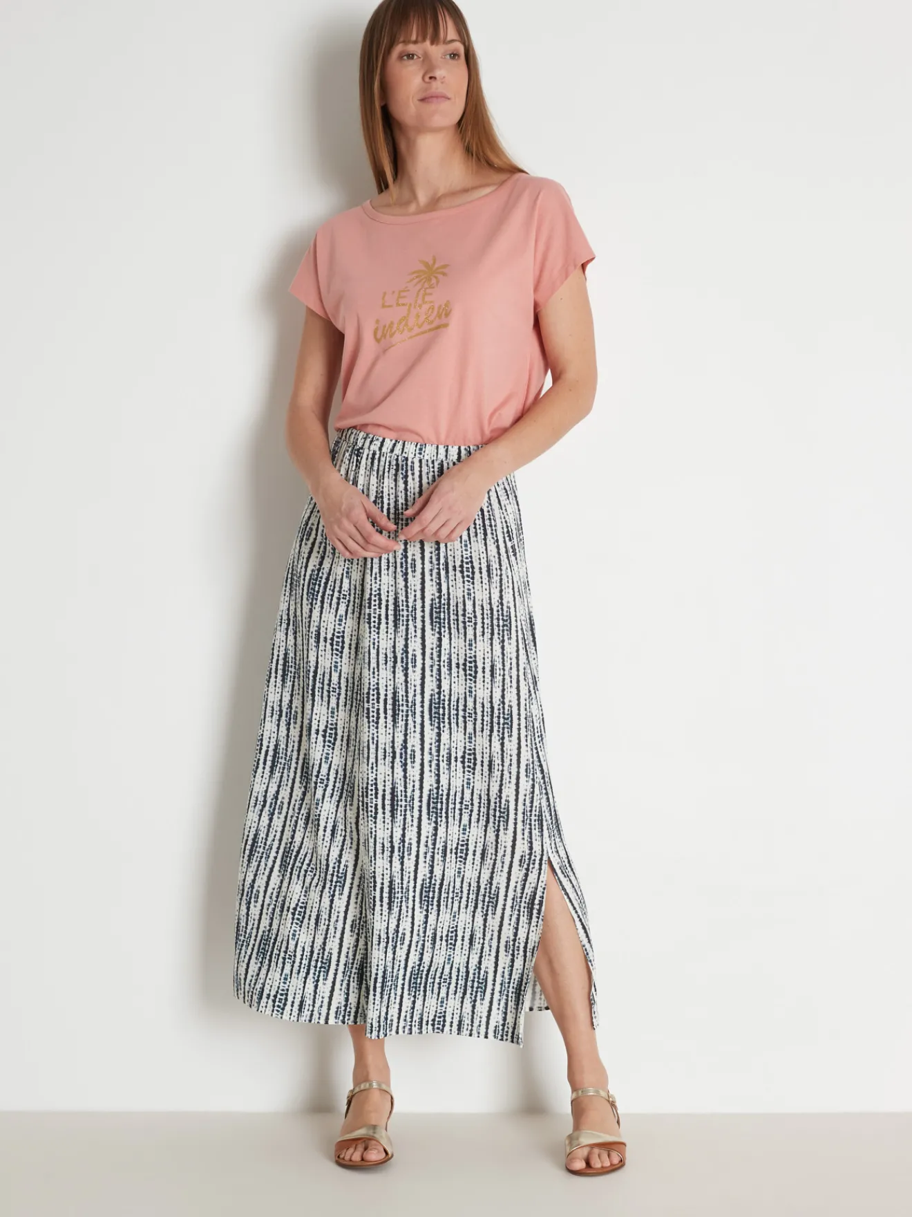 Outlet Jupe longue élastiquée "tie and dye" Femme Jupe