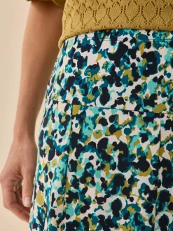 Outlet Jupe évasée en maille crêpe Femme Jupe