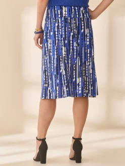 Outlet Jupe évasée en maille crêpe Femme Jupe