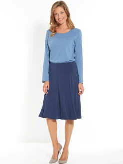 Clearance Jupe évasée entièrement élastiquée Femme Jupe