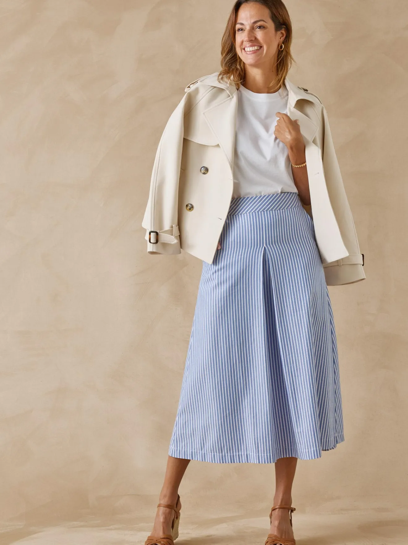 Discount Jupe évasée élastiquée dos Femme Jupe