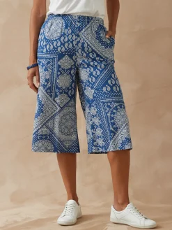 Jupe-culotte entièrement élastiquée Femme Jupe|Pantalon