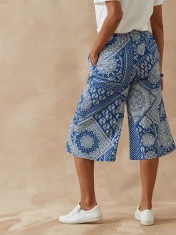 Jupe-culotte entièrement élastiquée Femme Jupe|Pantalon