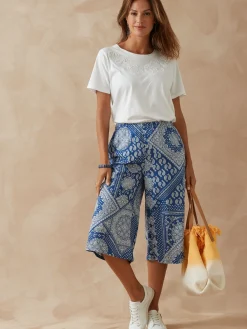 Jupe-culotte entièrement élastiquée Femme Jupe|Pantalon