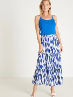 Discount Jupon à volants en crépon fluide Femme Jupe