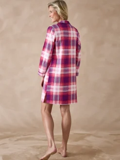 Online Liquette en flanelle pur coton Chemise De Nuit