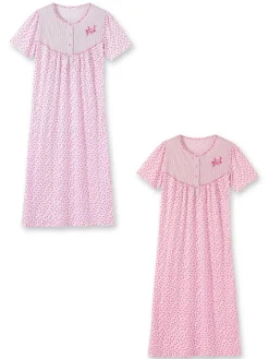 Clearance Lot 2 chemises de nuit manches courtes Chemise De Nuit