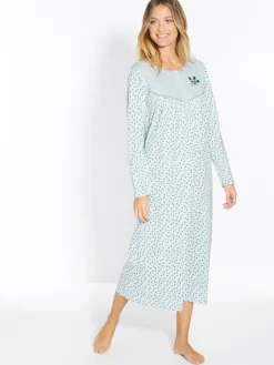 Best Lot 2 chemises de nuit manches longues Chemise De Nuit