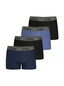 Online Lot de 4 boxers Basic Coton Homme Boxer, Caleçon