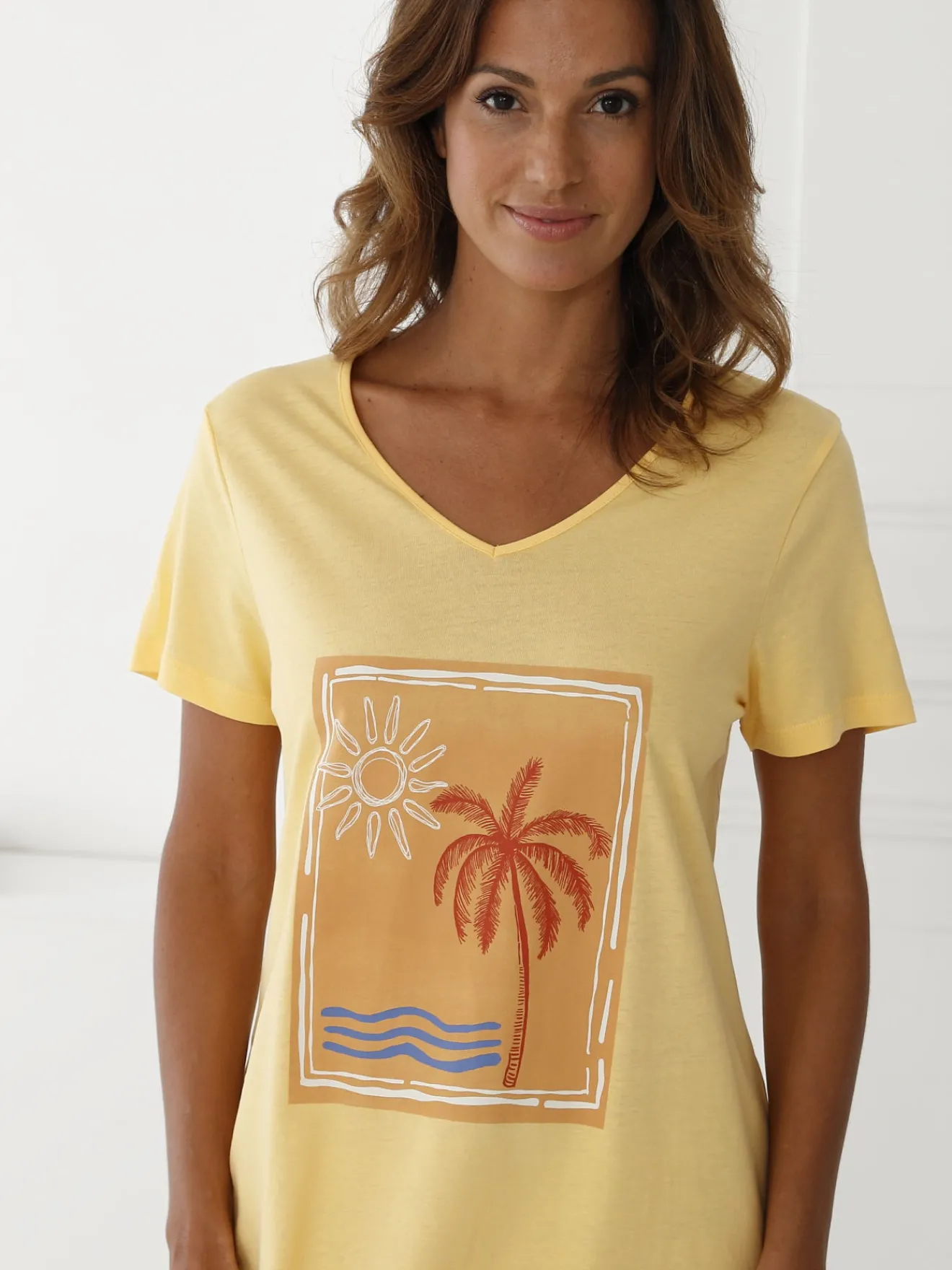 Best Lot de 3 chemises de nuit coton court Chemise De Nuit