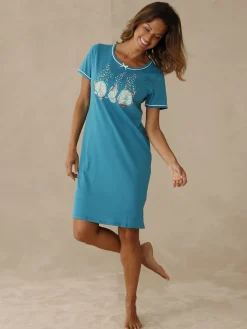 Online Lot de 2 chemises de nuit courtes coton Chemise De Nuit