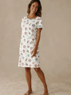 Online Lot de 2 chemises de nuit courtes coton Chemise De Nuit