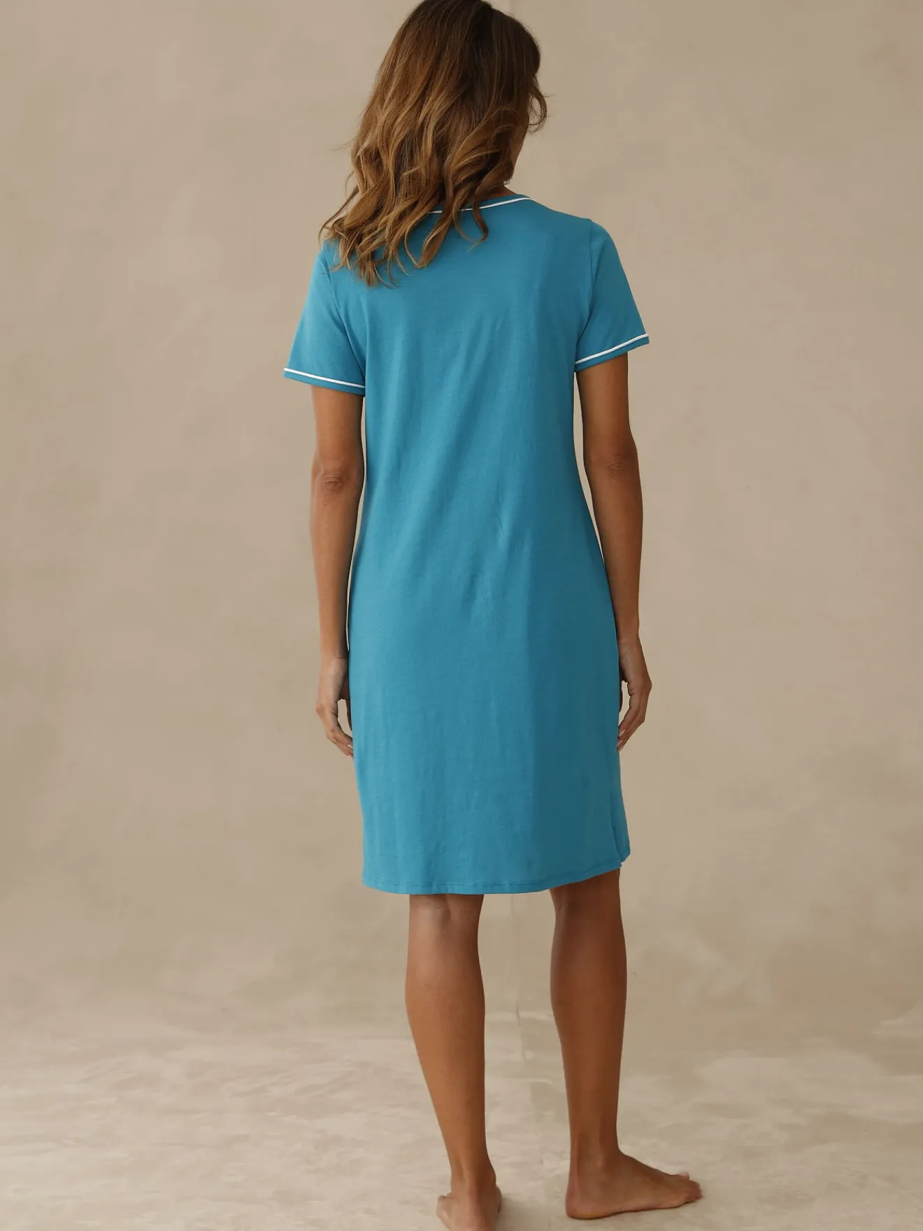 Online Lot de 2 chemises de nuit courtes coton Chemise De Nuit