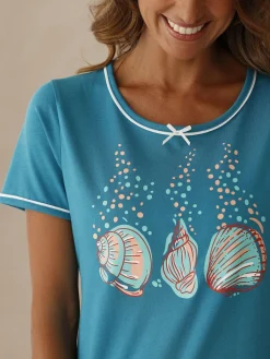 Online Lot de 2 chemises de nuit courtes coton Chemise De Nuit