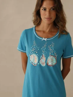 Online Lot de 2 chemises de nuit courtes coton Chemise De Nuit