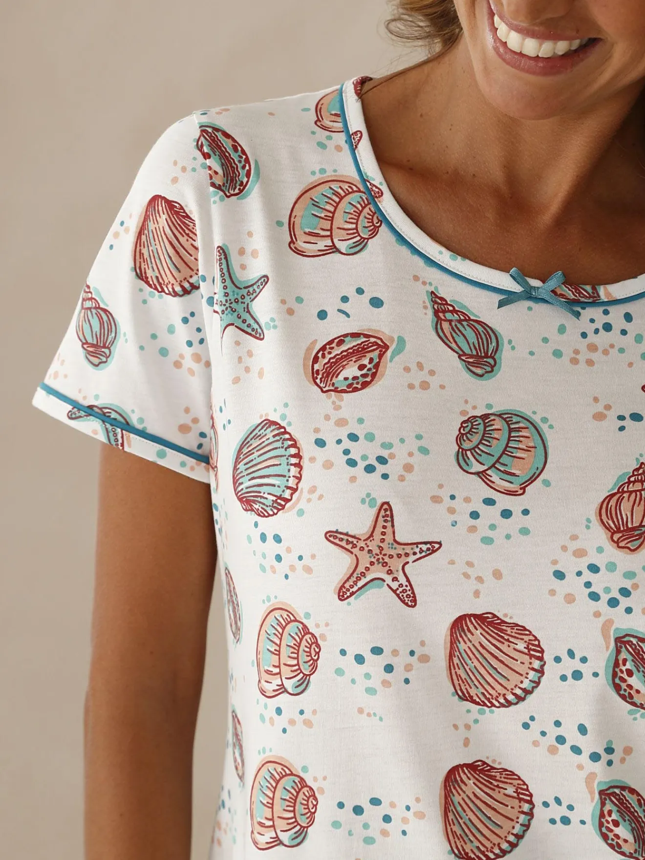 Online Lot de 2 chemises de nuit courtes coton Chemise De Nuit