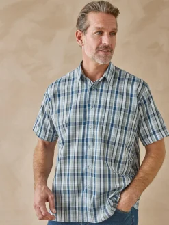 Clearance Lot de 2 chemisettes en polycoton Homme Chemise