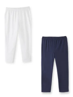 Sale Lot de 2 leggings courts Femme Pantalon