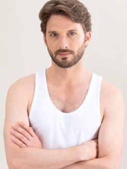 Outlet Lot de 2 maillots de corps sans manches Homme Maillot De Corps