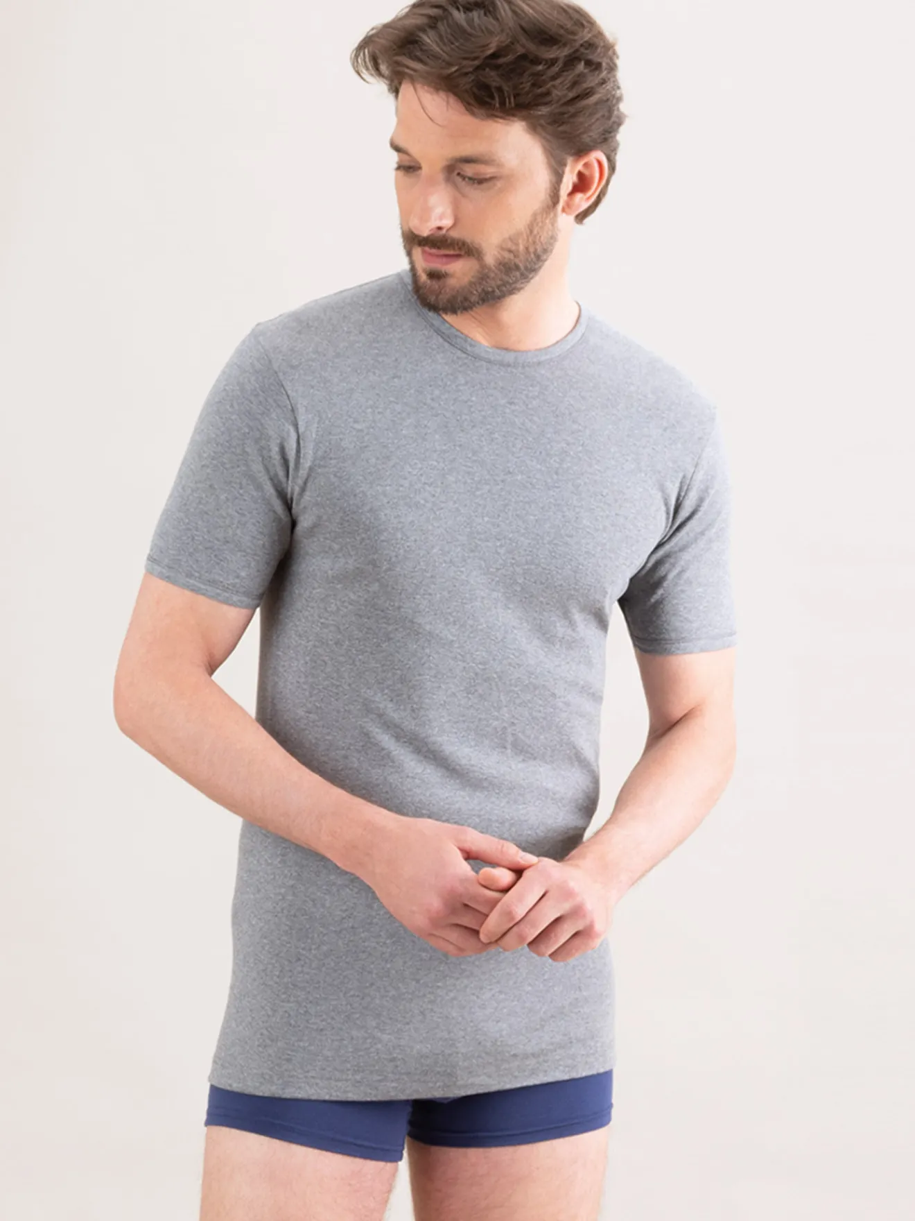 Hot Lot de 2 maillots de corps col rond Homme Maillot De Corps