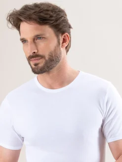 Outlet Lot de 2 maillots de corps col rond Homme Maillot De Corps