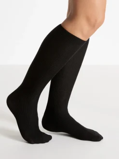 Outlet Lot de 2 paires de mi-bas 75% laine Bas, Mi Bas, Collants