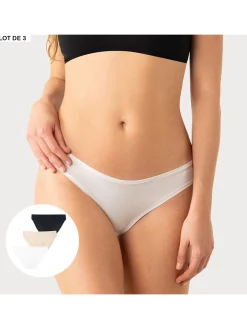 Outlet Lot de 3 slips Micro Ecopack Culotte, Slip, Shorty