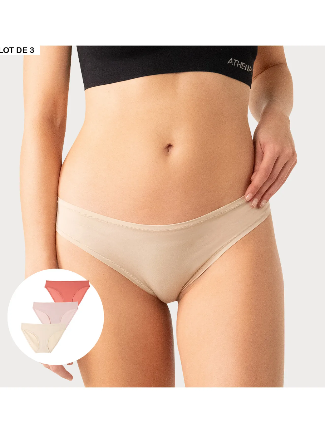 Online Lot de 3 slips Micro Ecopack Culotte, Slip, Shorty