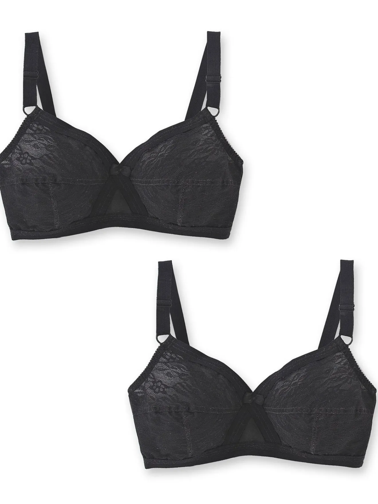 Hot Lot de 2 soutiens-gorge dentelle Sans Armatures